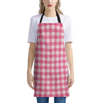 Pink And White Buffalo Check Print Apron