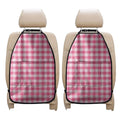 Pink And White Buffalo Check Print Car Seat Organizers