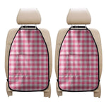 Pink And White Buffalo Check Print Car Seat Organizers
