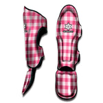 Pink And White Buffalo Check Print Muay Thai Shin Guard