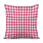 Pink And White Buffalo Check Print Pillow Cover