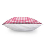 Pink And White Buffalo Check Print Pillow Cover