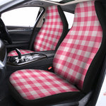 Pink And White Buffalo Check Print Universal Fit Car Seat Covers