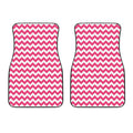Pink And White Chevron Pattern Print Front Car Floor Mats