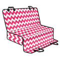 Pink And White Chevron Pattern Print Pet Car Back Seat Cover