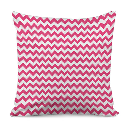Pink And White Chevron Pattern Print Pillow Cover