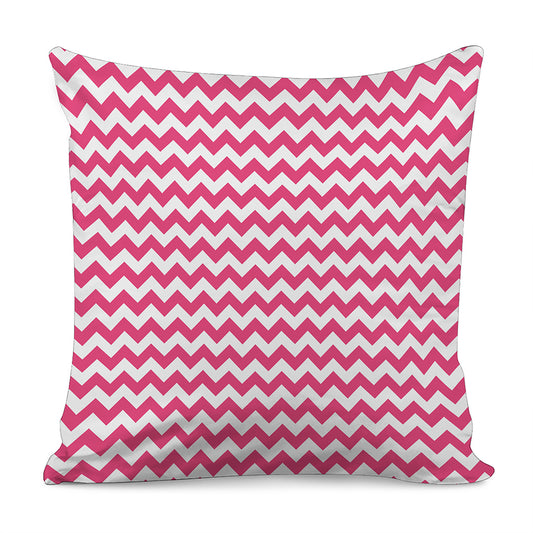 Pink And White Chevron Pattern Print Pillow Cover