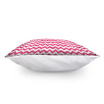Pink And White Chevron Pattern Print Pillow Cover