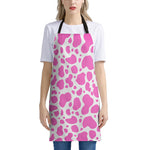 Pink And White Cow Print Apron