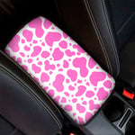 Pink And White Cow Print Car Center Console Cover