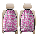 Pink And White Cow Print Car Seat Organizers