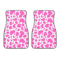 Pink And White Cow Print Front Car Floor Mats