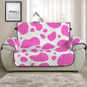 Pink And White Cow Print Half Sofa Protector