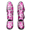 Pink And White Cow Print Muay Thai Shin Guards
