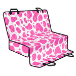 Pink And White Cow Print Pet Car Back Seat Cover