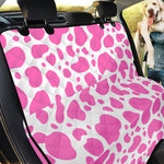 Pink And White Cow Print Pet Car Back Seat Cover