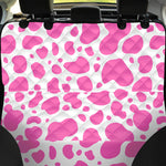 Pink And White Cow Print Pet Car Back Seat Cover