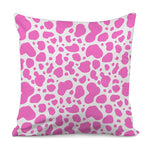 Pink And White Cow Print Pillow Cover