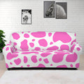 Pink And White Cow Print Sofa Cover