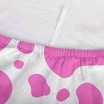 Pink And White Cow Print Sofa Cover