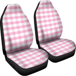 Pink And White Gingham Pattern Print Universal Fit Car Seat Covers