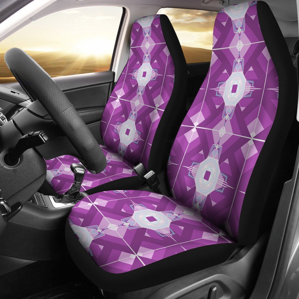 Pink And White Native Aztec Universal Fit Car Seat Covers GearFrost