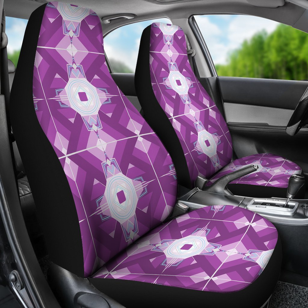 Pink And White Native Aztec Universal Fit Car Seat Covers GearFrost