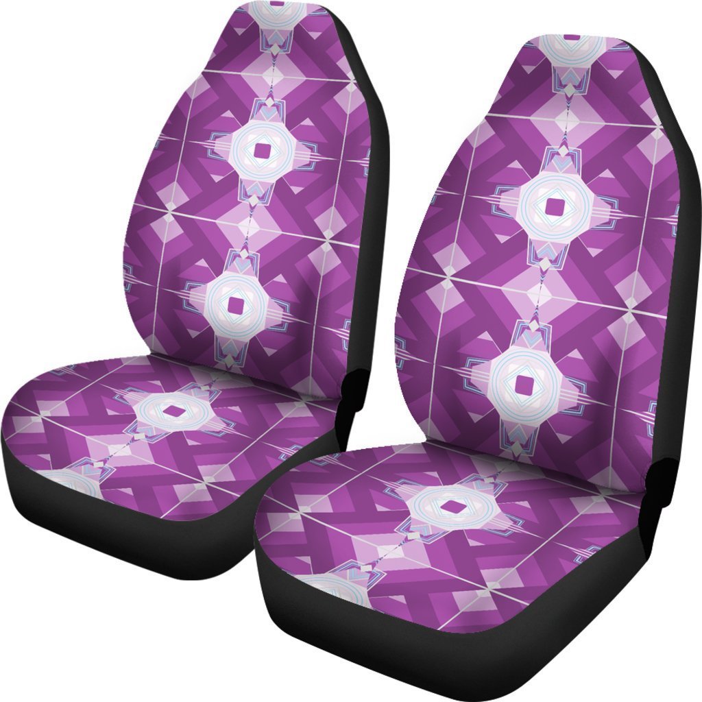 Pink And White Native Aztec Universal Fit Car Seat Covers GearFrost