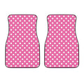 Pink And White Polka Dot Pattern Print Front Car Floor Mats
