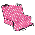 Pink And White Polka Dot Pattern Print Pet Car Back Seat Cover