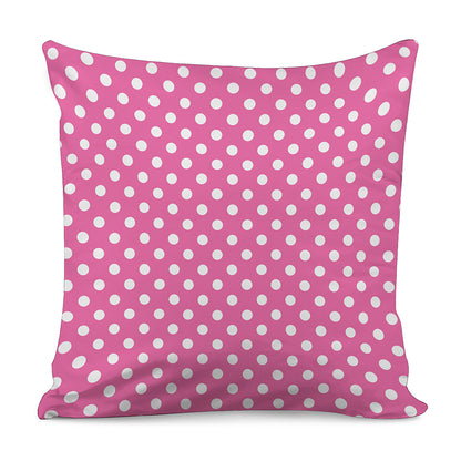 Pink And White Polka Dot Pattern Print Pillow Cover
