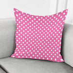 Pink And White Polka Dot Pattern Print Pillow Cover