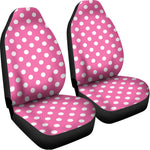 Pink And White Polka Dot Pattern Print Universal Fit Car Seat Covers
