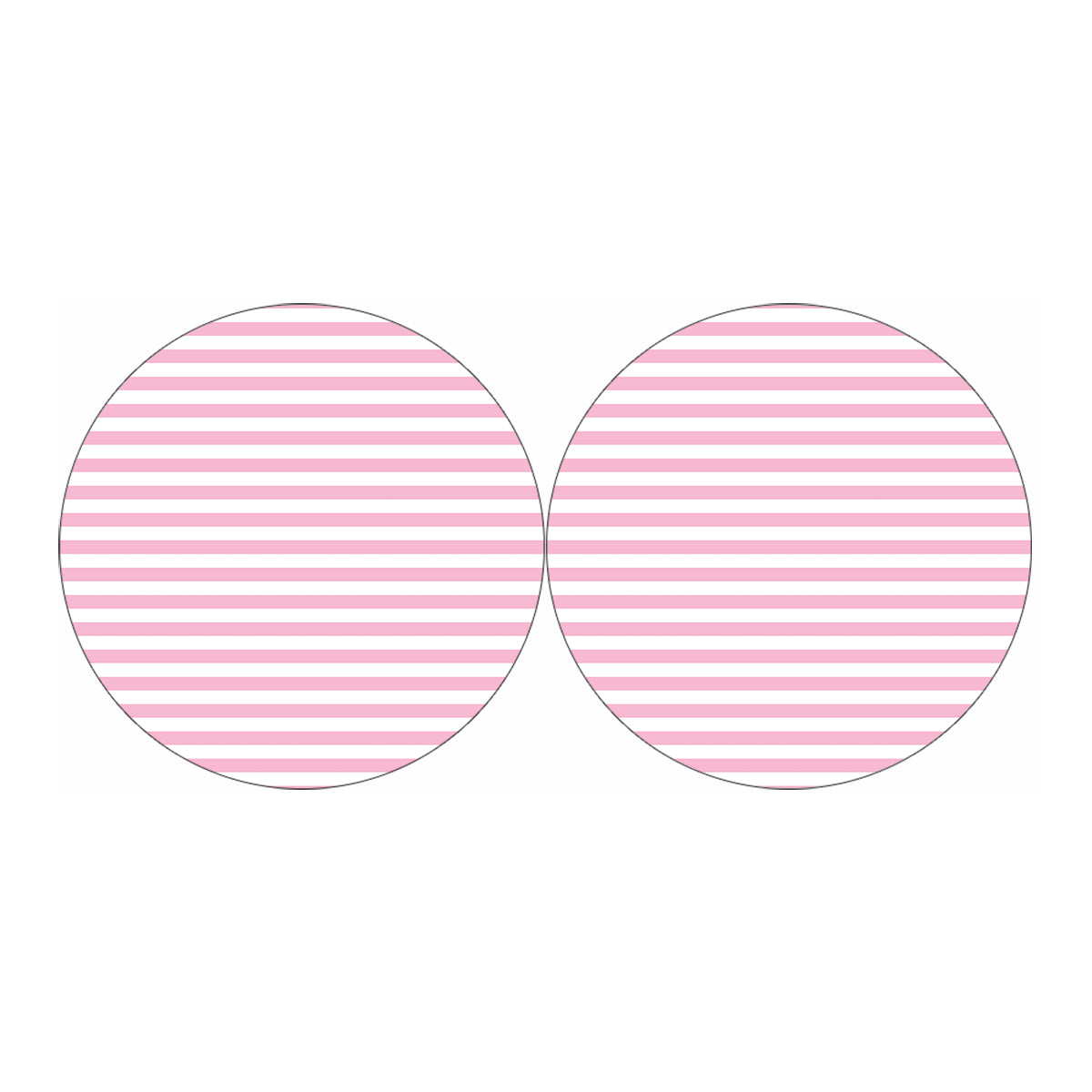 Pink And White Striped Pattern Print Car Coasters