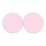 Pink And White Striped Pattern Print Car Coasters