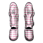 Pink And White Striped Pattern Print Muay Thai Shin Guard