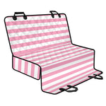Pink And White Striped Pattern Print Pet Car Back Seat Cover