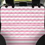 Pink And White Striped Pattern Print Pet Car Back Seat Cover