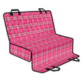 Pink And White Tartan Pattern Print Pet Car Back Seat Cover