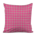 Pink And White Tartan Pattern Print Pillow Cover