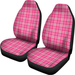 Pink And White Tartan Pattern Print Universal Fit Car Seat Covers
