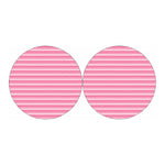 Pink And White Zigzag Pattern Print Car Coasters