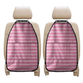 Pink And White Zigzag Pattern Print Car Seat Organizers