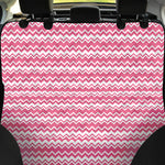 Pink And White Zigzag Pattern Print Pet Car Back Seat Cover