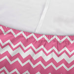 Pink And White Zigzag Pattern Print Sofa Cover