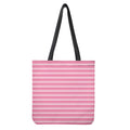 Pink And White Zigzag Pattern Print Tote Bag