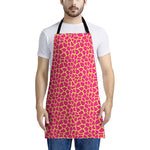 Pink And Yellow Giraffe Pattern Print Apron