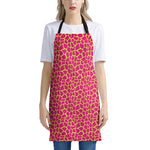 Pink And Yellow Giraffe Pattern Print Apron