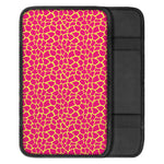 Pink And Yellow Giraffe Pattern Print Car Center Console Cover