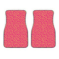 Pink And Yellow Giraffe Pattern Print Front Car Floor Mats